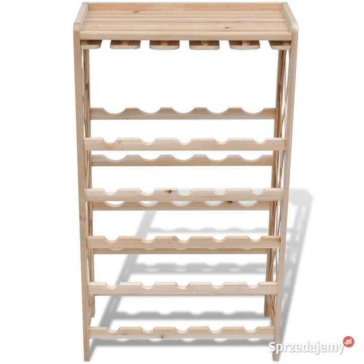 vidaXL Drewniany stojak na 25 butelek wina lite Warszawa