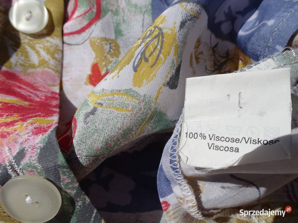 Koszula Kwiatowa Wiskoza Wzór Vintage 48 50 Nowy Sącz