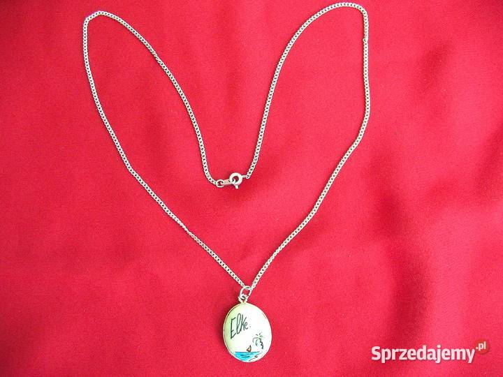 Naszyjnik z napisem Elke 50 Ręczne wykonanie Ozdoby Siedlce sprzedam