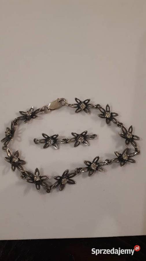 bransoletka srebrna kwiatuszki Bransoletki