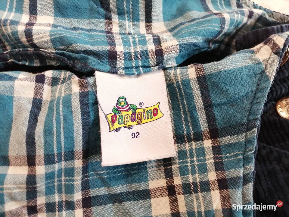 Spodnie ogrodniczki sztruksowe 92 Papagino chłopiec Czeladź