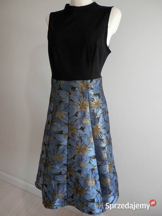 Sukienka Żakardowa Imprezowa Wieczorowa Wizytowa Łomża