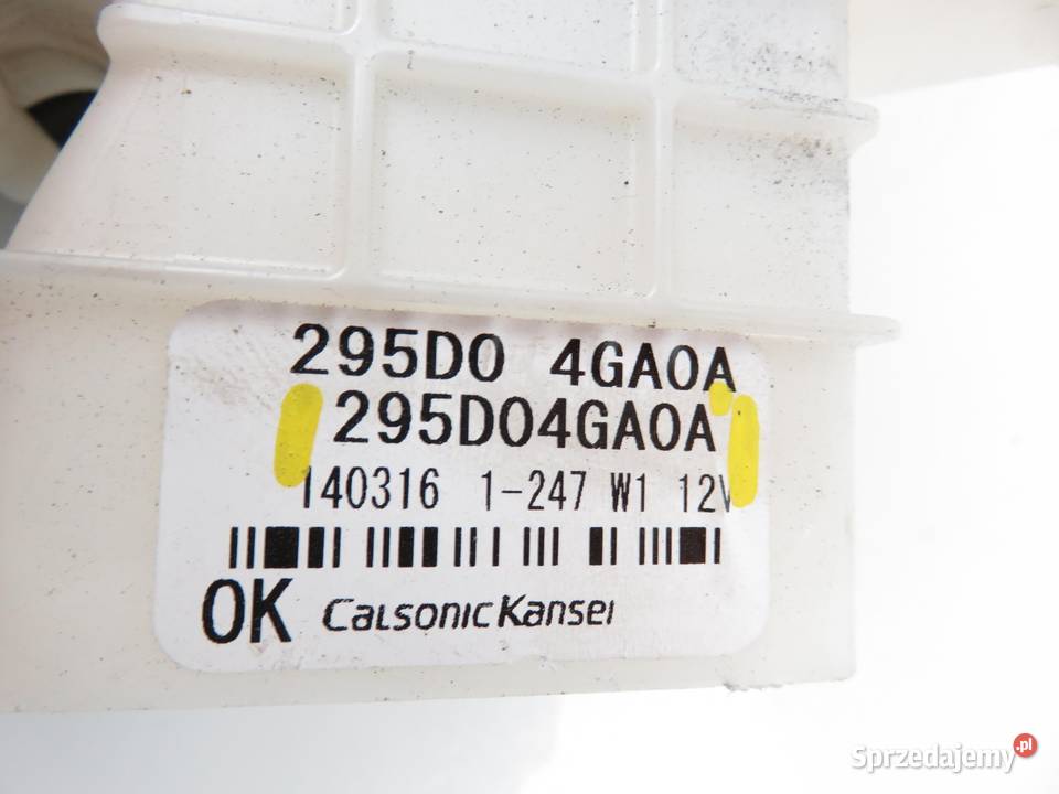 DMUCHAWA WENTYLATOR INFINITI Q50 295D04GA0A