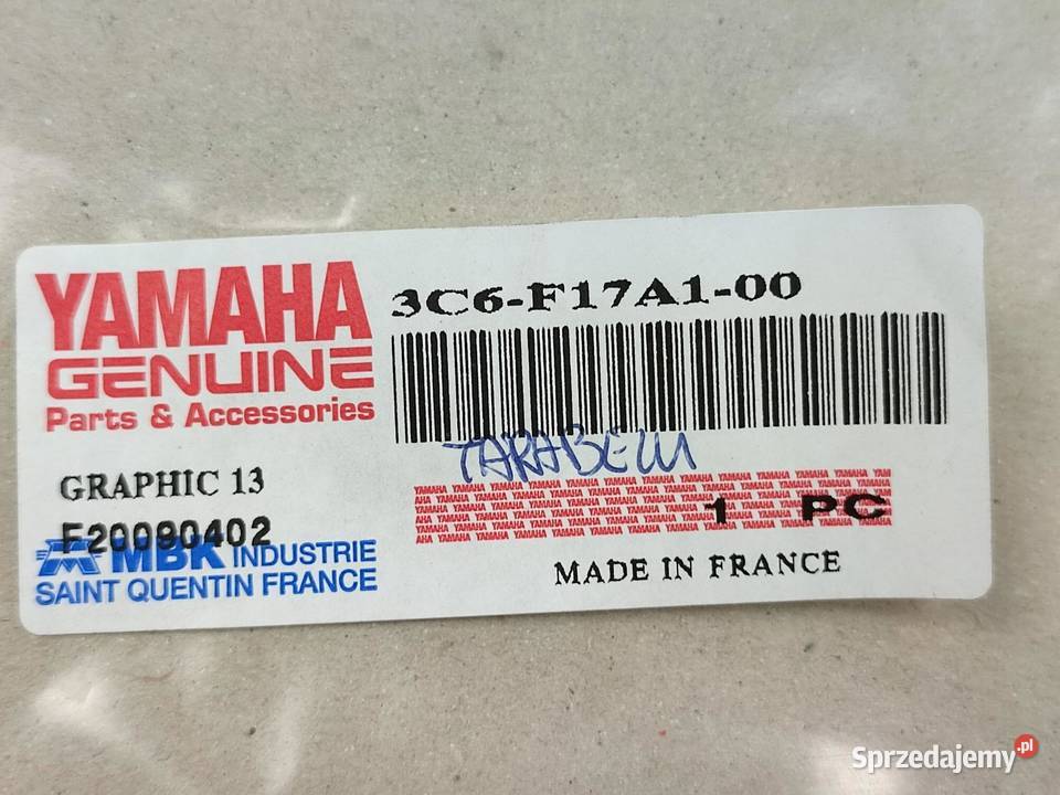 NAKLEJKA AEROX R NA LEWY ZADUPEK YAMAHA YQ50 Emblematy