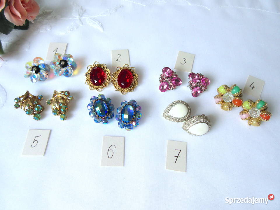 Stara biżuteria klipsy kolczyki lata 80 Straszydle sprzedam
