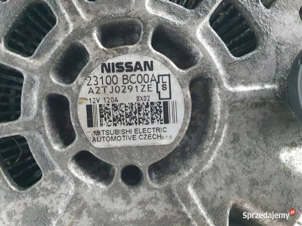 ALTERNATOR Nissan Qashqai 16 16v 23100BC00A lubelskie Chełm