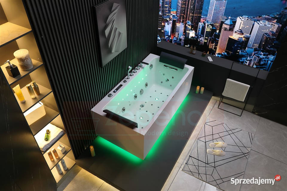 Wanna z hydromasażem EB185 prostokątna Grabówka