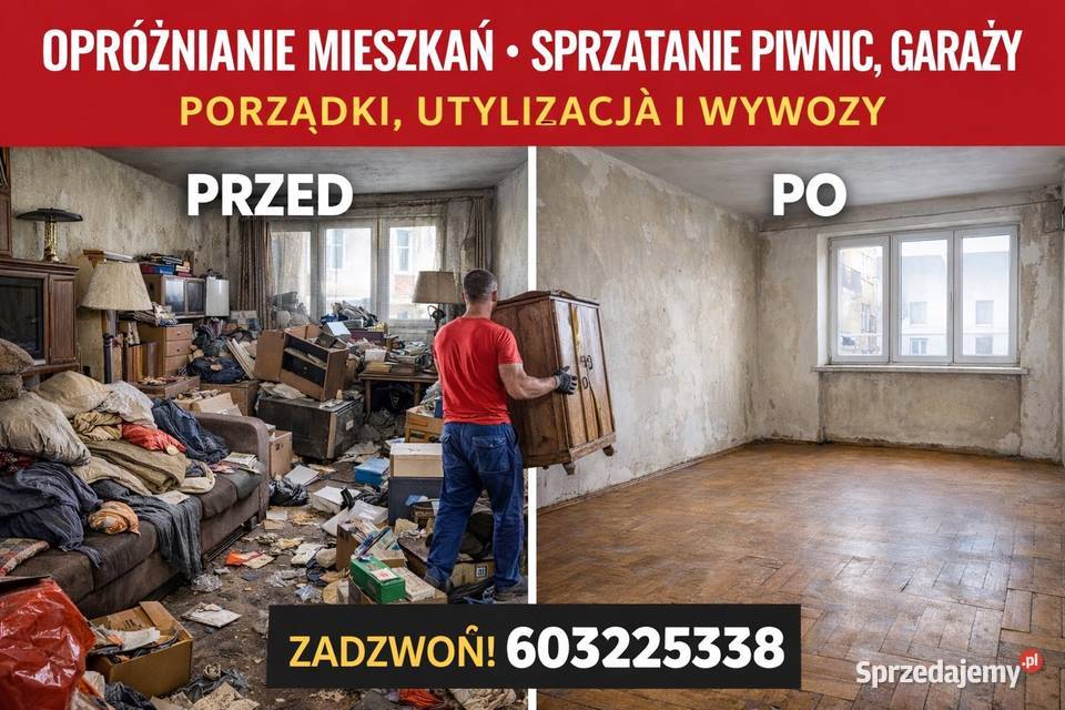 Opróżnianie Mieszkania Domu Wywóz Mebli Współpraca biznesowa śląskie Częstochowa współpraca