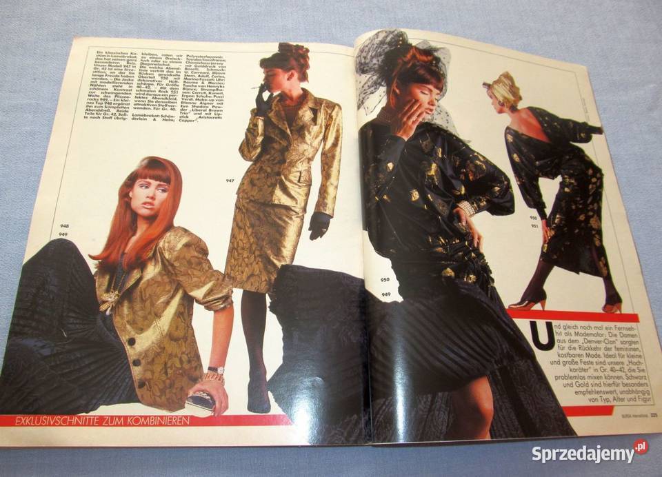 Burda International Jesień 1985 moda szycie Czasopisma kujawsko-pomorskie Skępe sprzedam