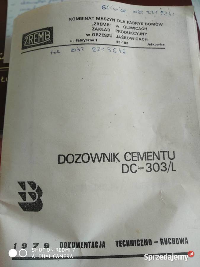 Slimak do cemntu ZREB 8m PRL Brzesko