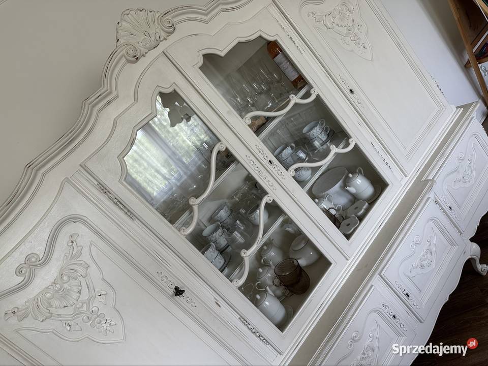 Witryna bielona postarzana shabby Zawiercie