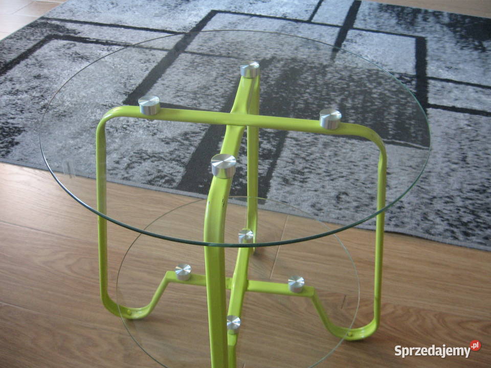 Stolik kawowy z dwoma szklanymi blatami i Olsztyn