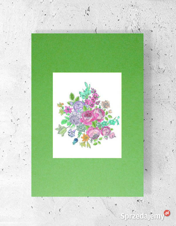 kwiatki plakat a4 zielony plakat 21x30 obrazek z Opole