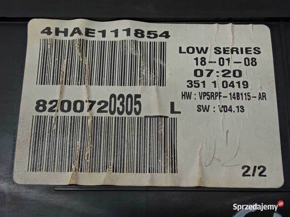 LICZNIK 8200720305 15 DCI 85 Renault Megane II Liczniki i zegary