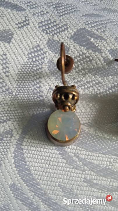 PARA KOLCZYKÓW Z MOSIĄDZU I SZLIFOWANEJ Piła