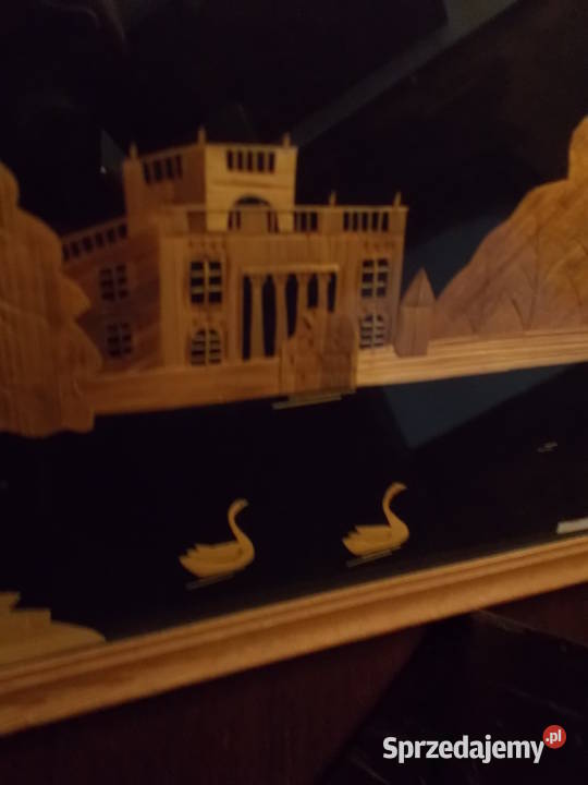 Obraz Warszawa Łazienki Prasowana Słoma PRL Szczecin