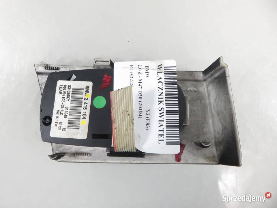 WŁĄCZNIK ŚWIATEŁ BMW X3 E83 3415104 małopolskie