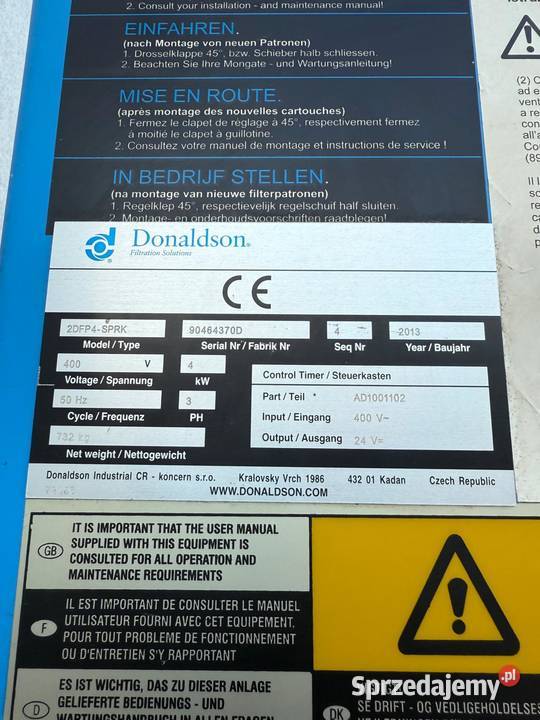 Odciąg pyłu wyciąg dymu spawalniczego Donaldson Zdziechowice