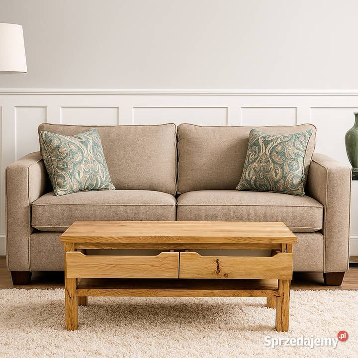 Stolik Kawowy Z Szufladami Dębowy LOFT Ława 100 Kraków sprzedam