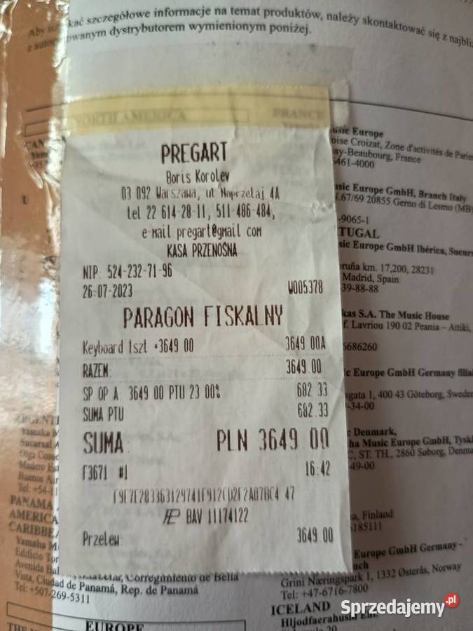 Keyboard Yamaha psr sx 600 Strzelce Opolskie