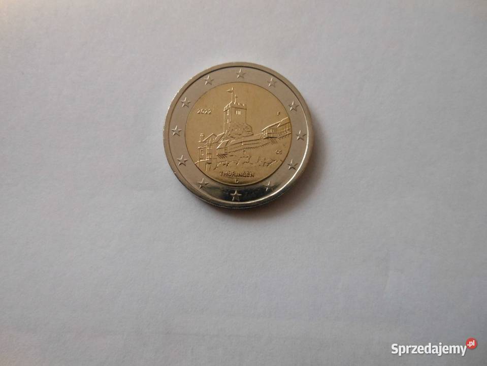 Monety 2 euro osiem niemieckich monet