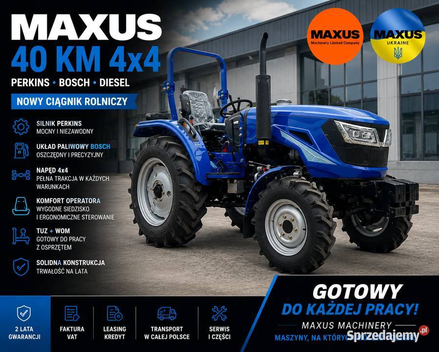 NOWY MAXUS 40 4x4 Perkins BOSCH Napęd 4x4 Zaczep dolny sprzedam