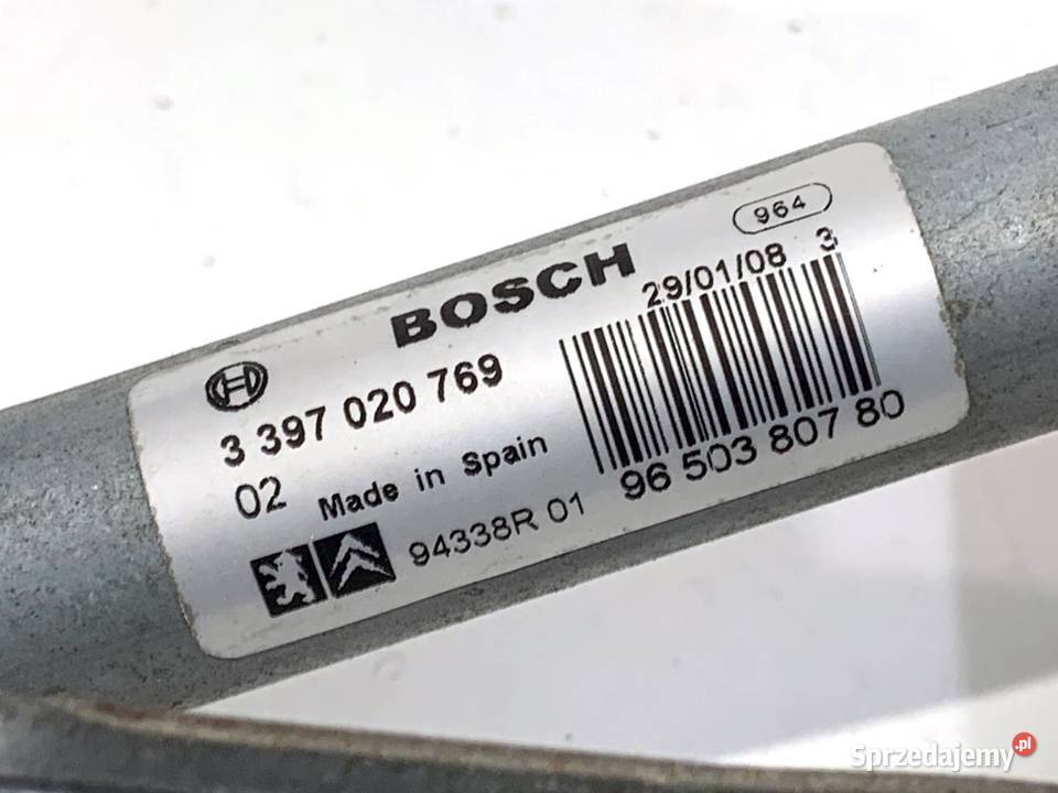 MECHANIZM WYCIERACZEK PRZÓD PEUGEOT 207