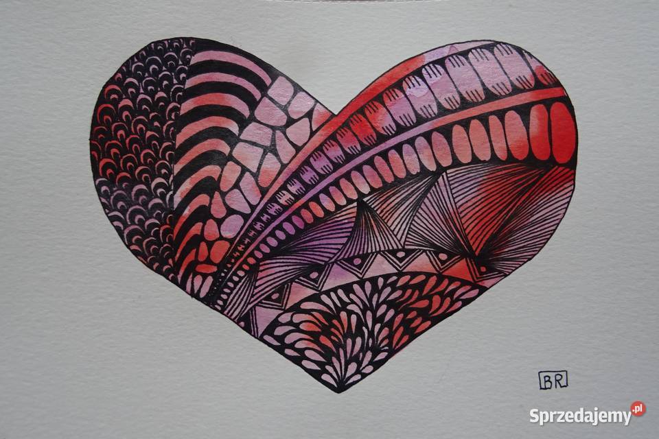 Akwarela Akwarelka Obraz pt Ogrom Miłości Malarstwo mazowieckie