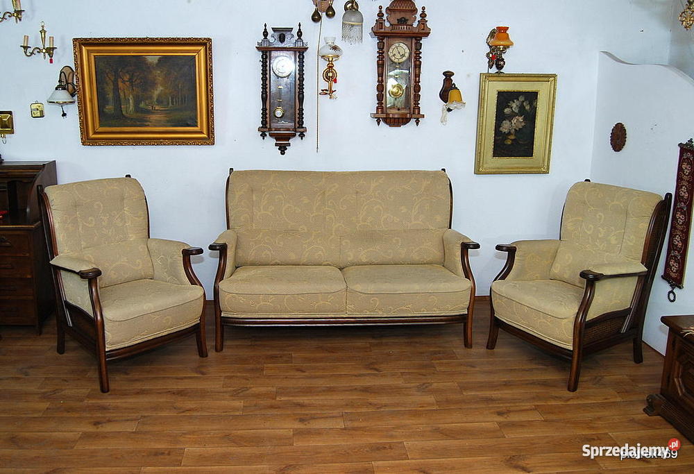 WYPOCZYNKOWY SOFA 2 FOTELE WYGODNY