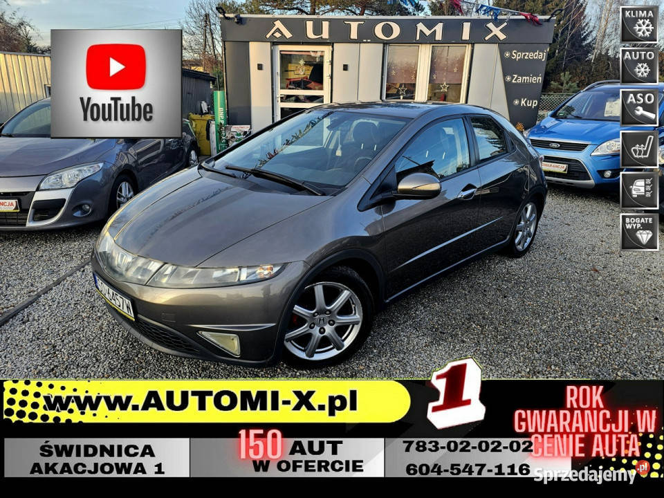 Honda Civic 18 Benzyna Super Stan Welur Mozliwa wspomaganie kierownicy Civic dolnośląskie Świdnica