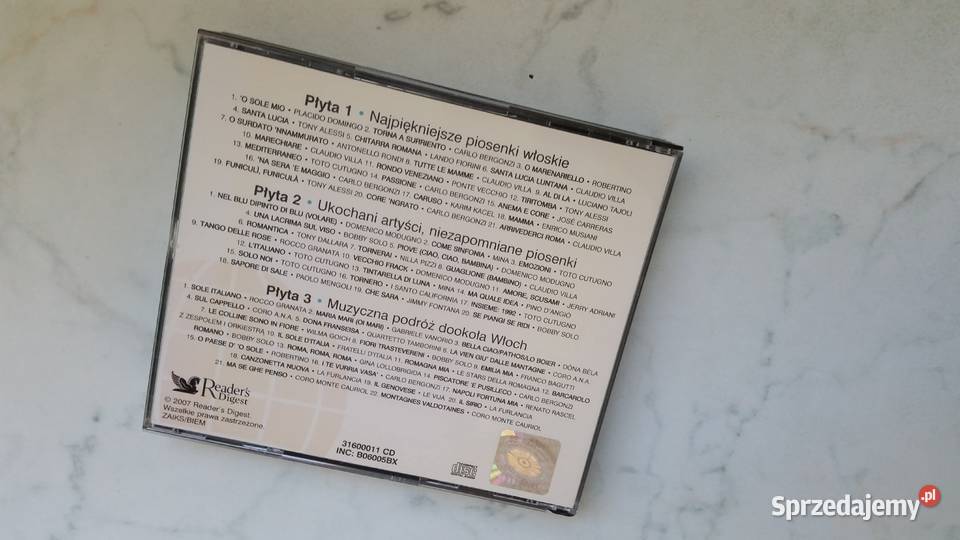 Muzyka swiata ITALIA 2007 Readers Digest 3CD 3 i więcej Puławy