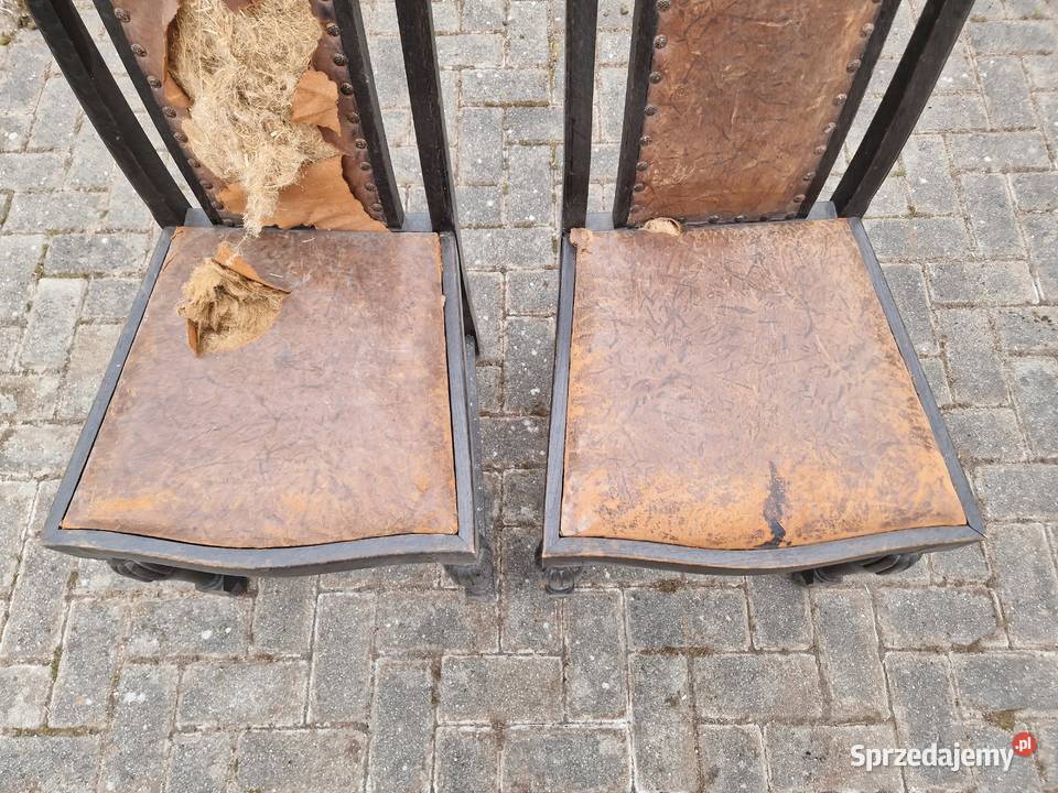 Para starych dębowych krzeseł zachodniopomorskie sprzedam