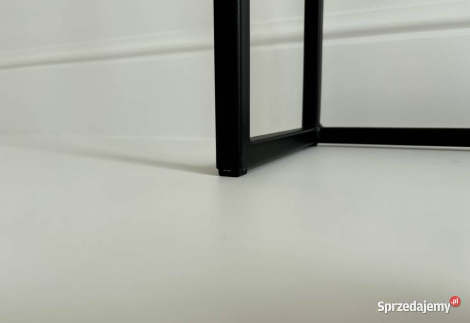 Konsola loft dębowy czarny blat Shou Sugi Ban Konsole Goleniów