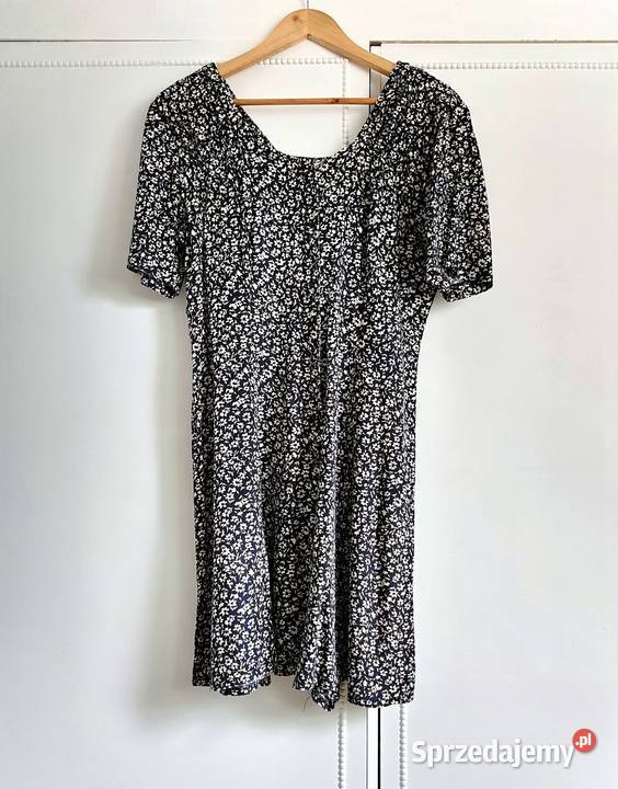 Kombinezon vintage L 40 łączka kwiaty granatowy Pozostałe zachodniopomorskie Szczecin