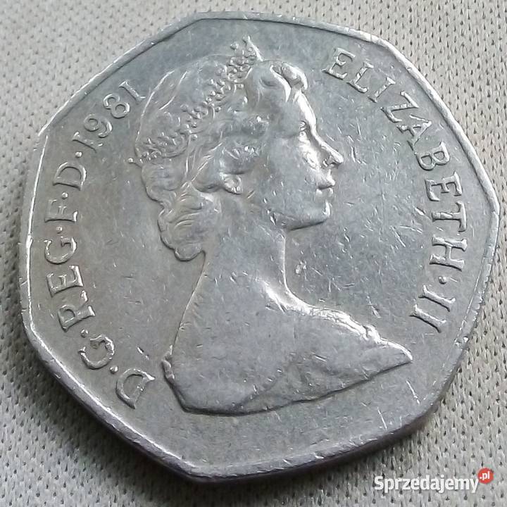 WIELKA BRYTANIA50 PENCE1981 r Numizmatyka