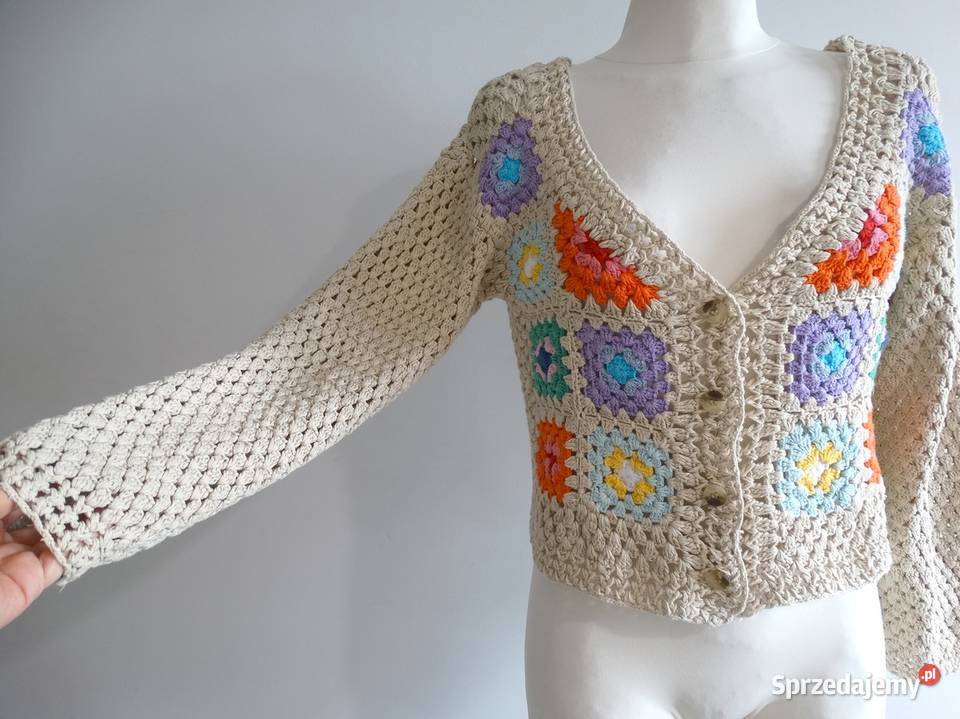 Sweter Kardigan Szydełkowy Handmade Crochet Łomża