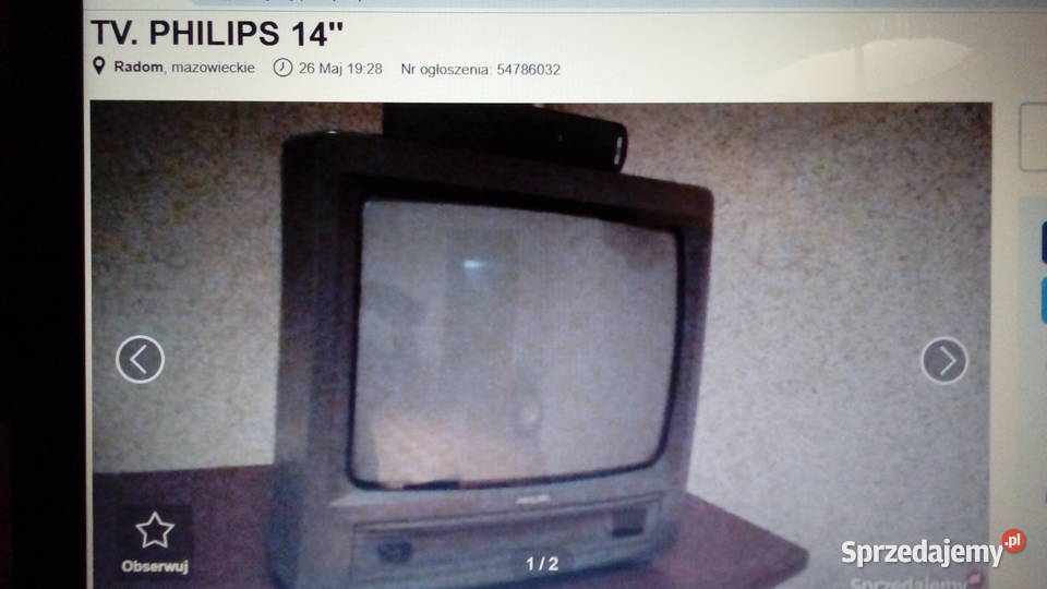 TV PHILIPS 14 s-video mazowieckie Radom