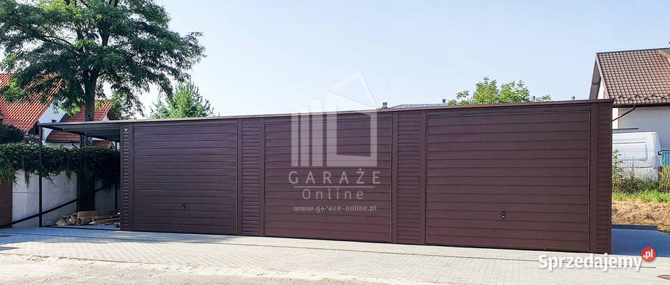 GARAŻ BLASZANY 10m x 6m spad tył 3x Brama wiata sprzedam