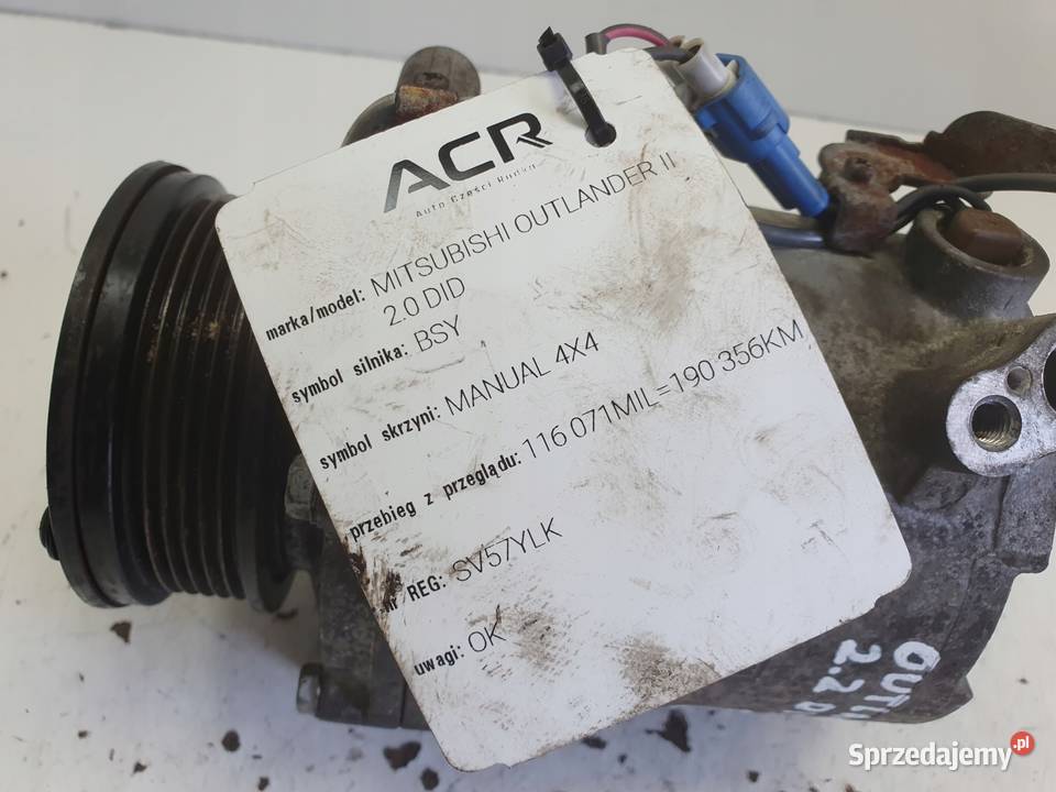 SPRĘŻARKA KLIMATYZACJI Mitsubishi Outlander II lubelskie Chełm