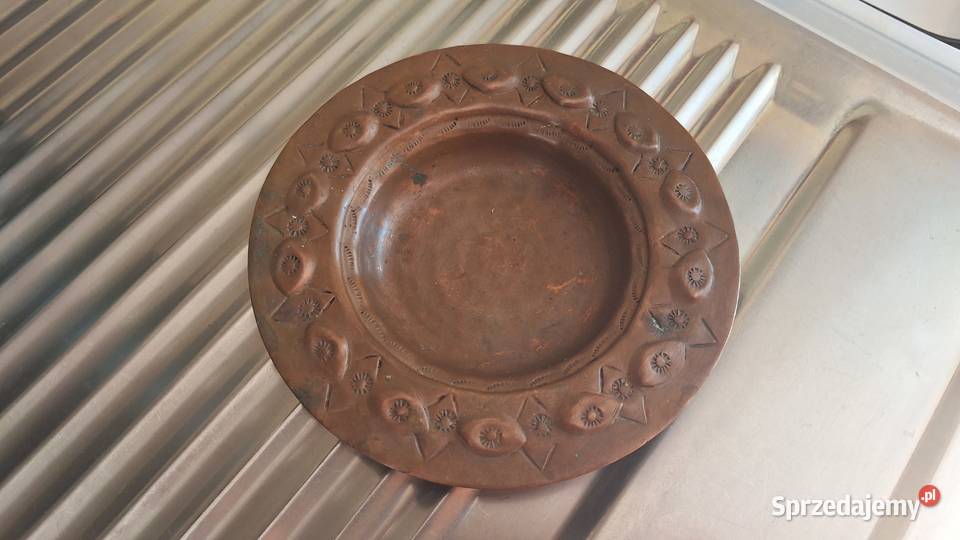Stary spodek miseczka miedziana patera vintage Legionowo