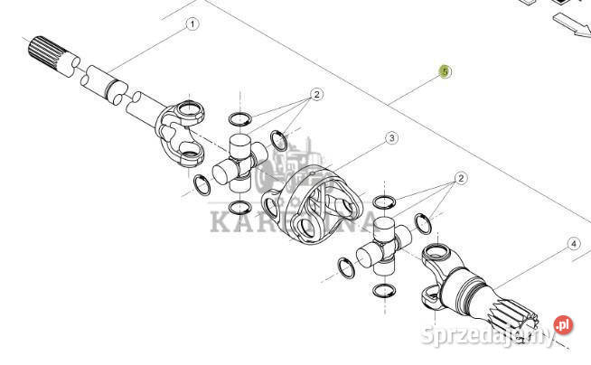 CLAAS Arion 610 660 Kompletny Wał Przedniego wielkopolskie Jastrzębniki