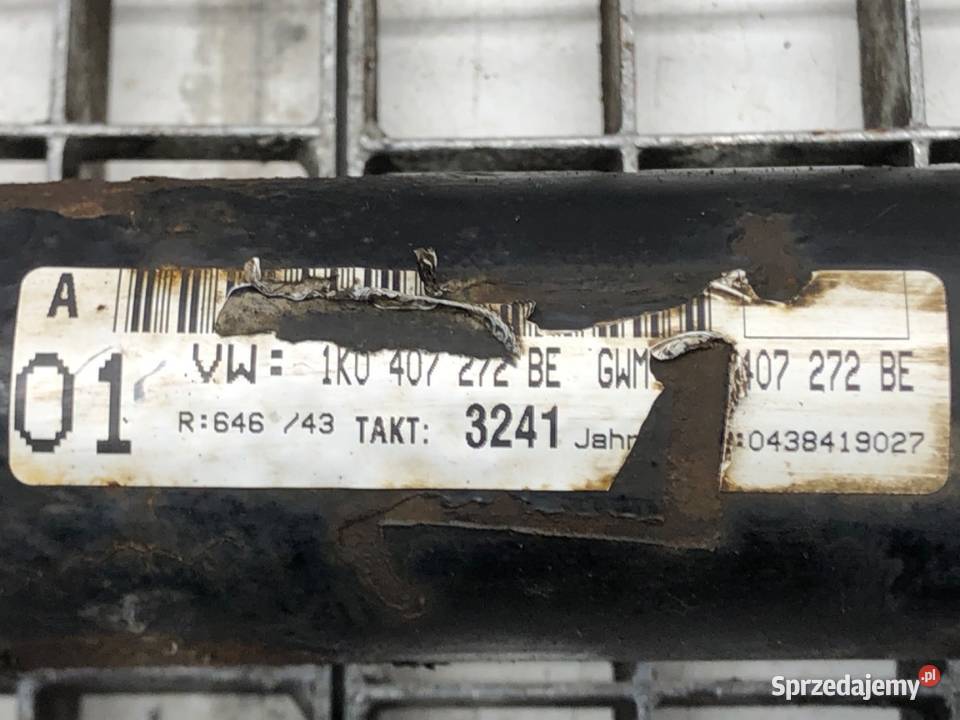 PÓŁOŚ PRAWY PRZÓD VW GOLF V 1K0407272BE 14 90