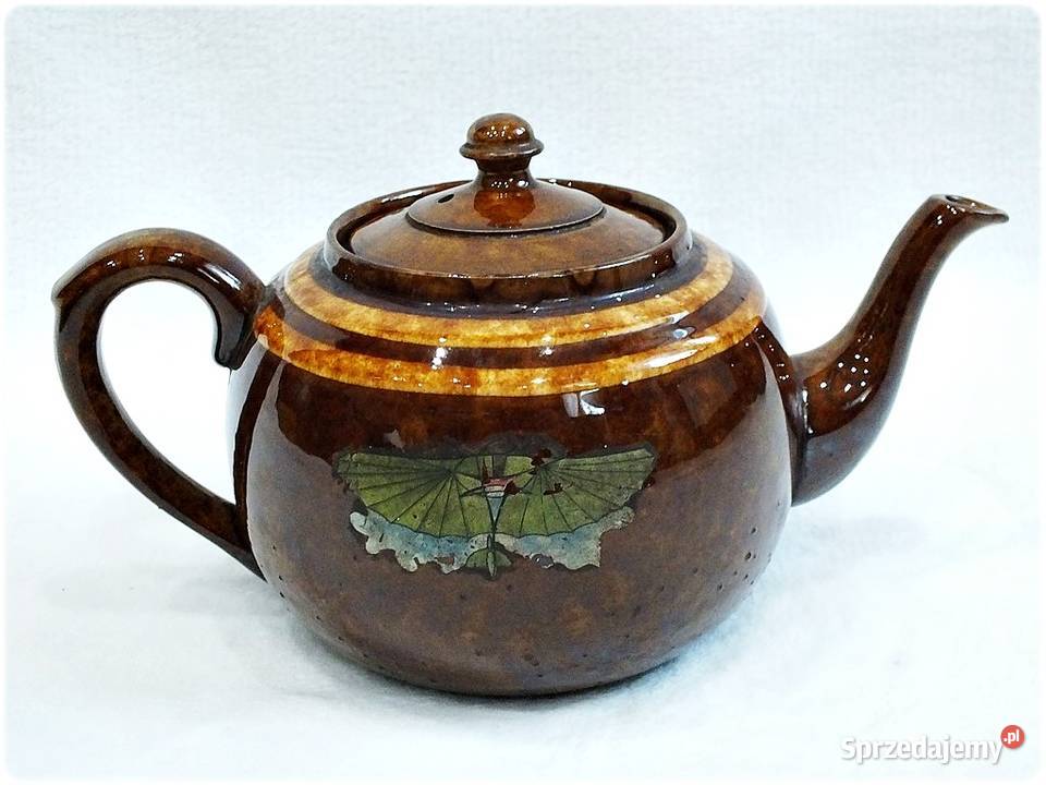 Stary ceramiczny Dzbanek Imbryk VEB do kawy brązowy Żary