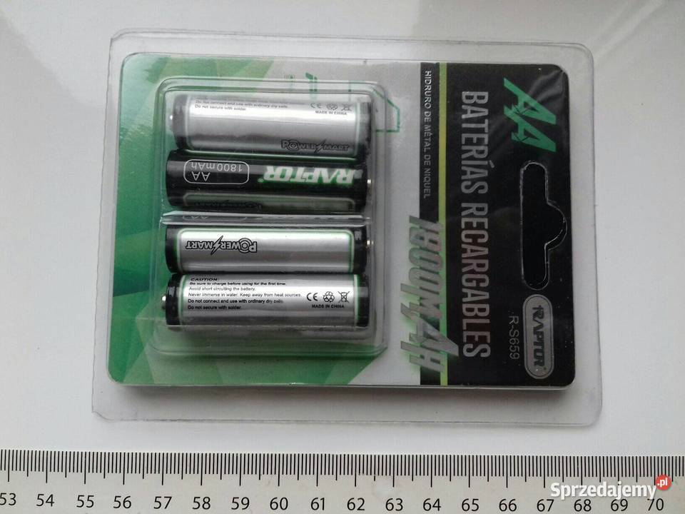Akumulatorki NiMH 12V AA 1800mAh 4sztuki w kujawsko-pomorskie Bydgoszcz