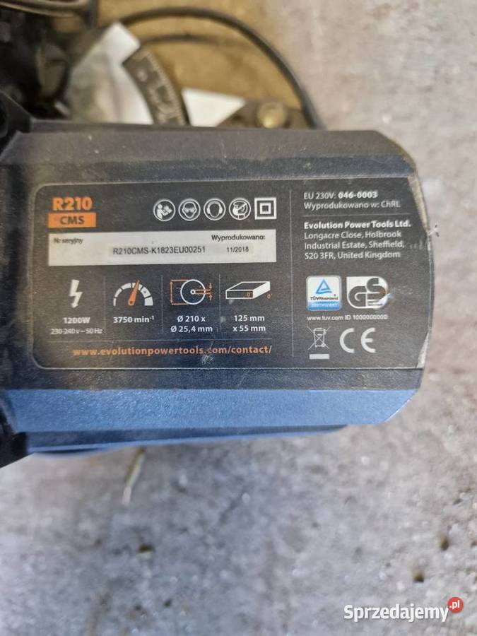 Ukośnica bez posuwu Evolution 1200 W 210 mm zachodniopomorskie Świnoujście