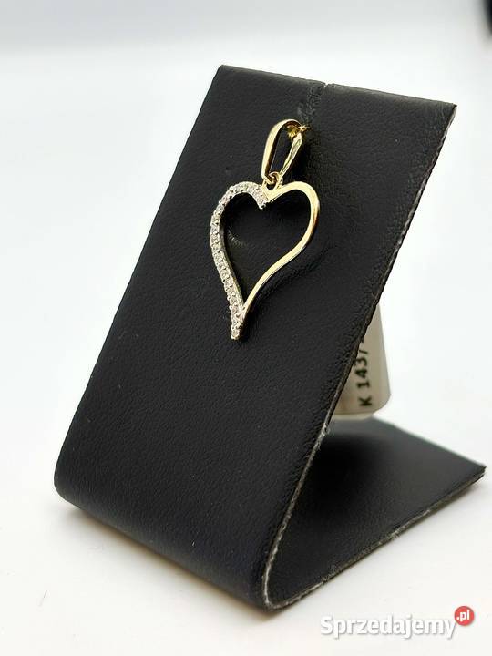 Nowa złota zawieszka pr 585 068g Serce warmińsko-mazurskie