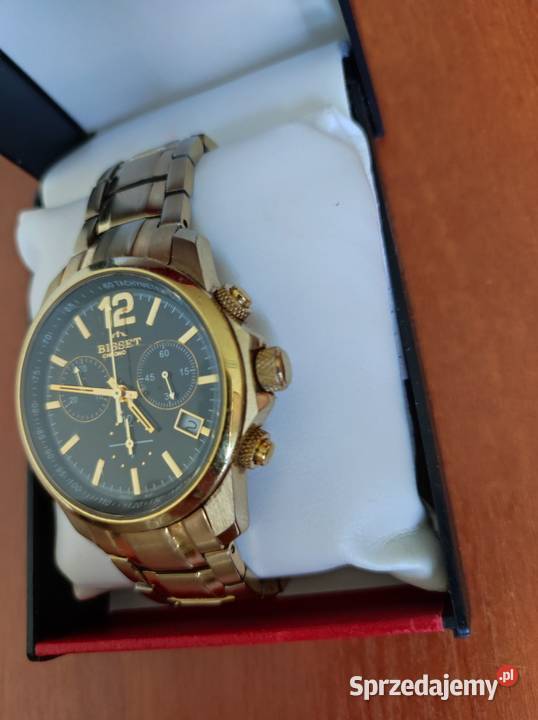 BS25A94M 100M zegarek męski bisset złota Kielce