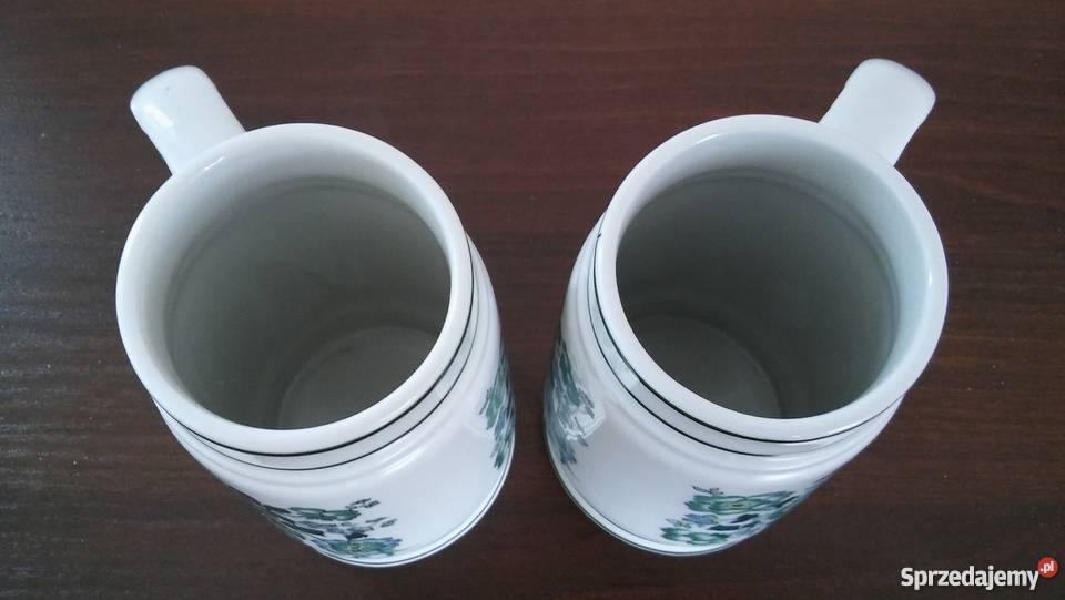Porcelanowe kufle LIPPELSDORF 1877 GDR sygnowane