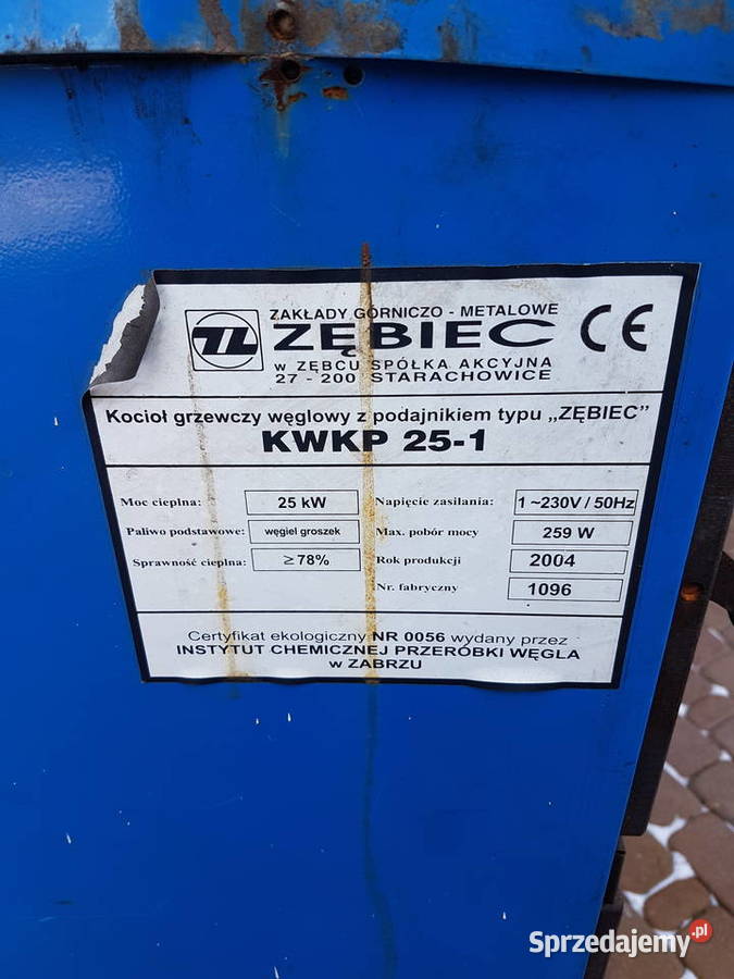 PIEC ZEBIEC EKOGROSZEK 25KW PIEC WEGLOWY Turek