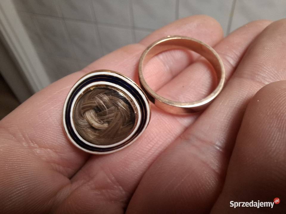 Złoto 8 i 9 karatów Broszka i obrączka 58 gram Świdnica